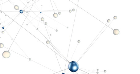 Leinwandbilder - Abstract 3d render, network concept, background