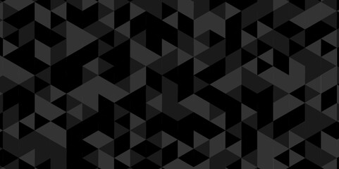 Fototapete - Vector black, gray overlapping cube square low polygon texture wallpaper. abstract surface creative diamond pattern corporate. gray polygon Mosaic triangle overlap texture background.	