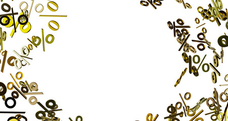 Aufkleber - 3d sales icons floating in the air 3d rendering