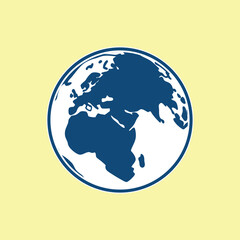 earth round blue illustration design
