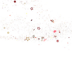 Wall Mural - Banner with golden decoration. Festive border with falling glitter dust and stars.