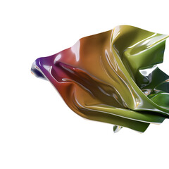 Poster - Shimmering metallic fabric with iridescent hues