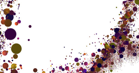 Poster - Multicolored paper confetti on transparent background. Realistic confetti flying. Colorful scattered items to holiday decorations.