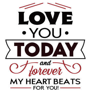 valentine day typography design