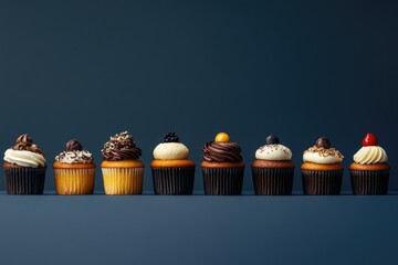 Wall Mural - Variety of Cupcakes