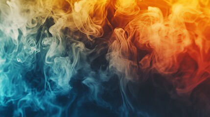 Poster - Abstract vector colorful background with transparent smoke