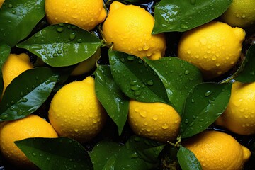 Wall Mural - Lemons that are newly harvested