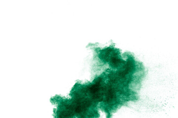Wall Mural - green cloud of smoke is blowing through the air