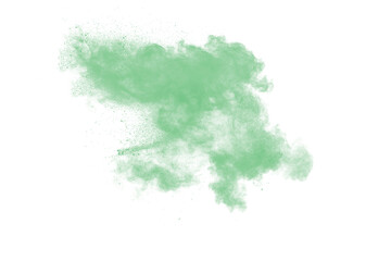 Wall Mural - Green cloud of smoke is blowing through the air