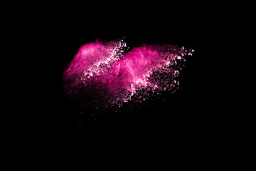 Wall Mural - pink powdery substance in the air