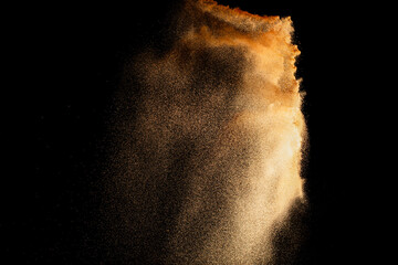 Wall Mural - large cloud of sand is blowing in the wind