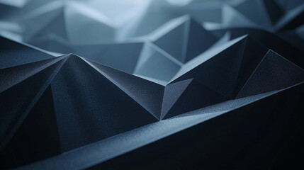 Poster - Exploration of abstract geometric shapes in contrasting shades of black and gray
