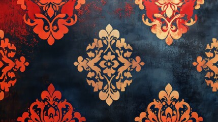 Poster - Decorative sheet of paper with oriental design and place for your text, illustration, background