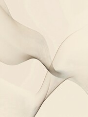 Leinwandbilder - Delicate curves and waves create an abstract design with soft, flowing lines on a light background. Generative AI