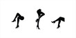 © MOMENIN SUNNY - high heels leg vector set illustration on white background. woman high heels leg.