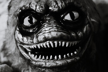 Poster - Close-up of a mysterious creature with large, expressive eyes.