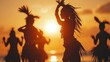 © Pisit - Tribal dances are performed against the backdrop of a setting sun.