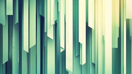 Poster - Abstract background with green straight lines, strips