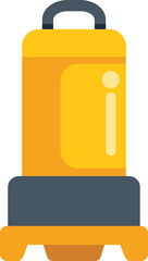 Poster - yellow water pump standing on the ground with black and yellow details