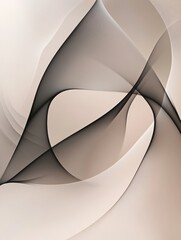 Aufkleber - Abstract design featuring flowing shapes and soft colors creating depth and movement in a contemporary art piece. Generative AI