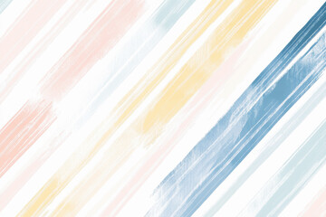 Poster - Minimalist pattern of soft pastel diagonal lines on a white background for a serene aesthetic in home decor