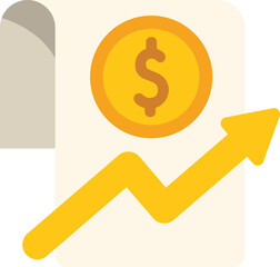 Poster - simple flat vector illustration representing the concept of financial success