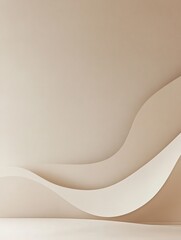 Aufkleber - Smooth curves create an elegant and modern interior design in a minimalist room setting. Generative AI