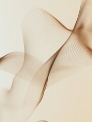 Leinwandbilder - Elegant abstract design displaying flowing curves and lines in soft neutral tones, creating a sense of movement and depth. Generative AI