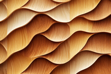 Poster - Repeating pattern of smooth wooden grains in light oak and walnut tones showcasing natural texture and design elements