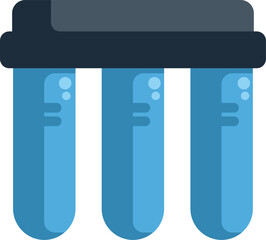 Poster - water filter system purifying drinking water using three stages of filtration for clean and healthy 