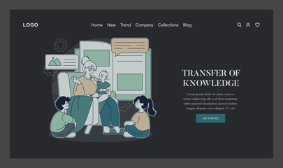 Poster - life moments. flat vector illustration