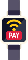 Poster - Smartwatch is showing nfc payment system icon on its screen