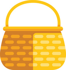Poster - this vector illustration features an empty wicker basket, perfect for carrying food and drinks on a 