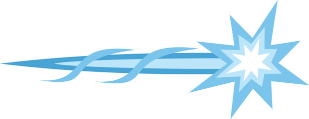 Poster - minimalist design element of a blue twinkle star is shining brightly