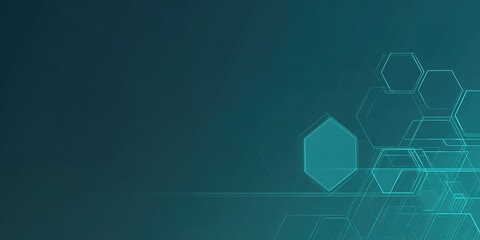 Poster - Abstract geometric pattern featuring hexagons in a gradient background showcasing modern design elements