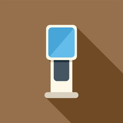 Poster - payment terminal with blue screen displaying important information, ideal for representing electroni