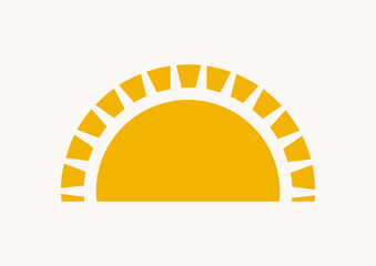 Wall Mural - sunset sun icon. vector illustration.