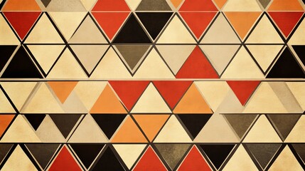 Poster - Abstract vector pattern, repeat geometric triangle mosaic background