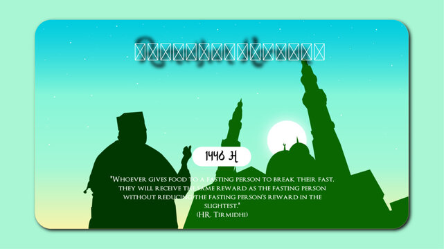 Ramadhan Kareem green gradient Vector
