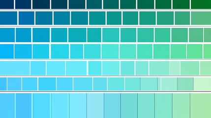 Poster - a gradient of teal and green color swatches