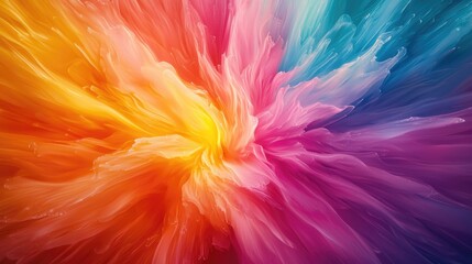 Poster - Vibrant Swirl of Colorful Abstract Patterns in Fluid Art