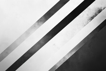 Poster - Abstract black and white lines creating dynamic visual contrasts in a minimalist design setting. Generative AI