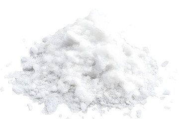 Wall Mural - white salt pile top view isolated on white or transparent png