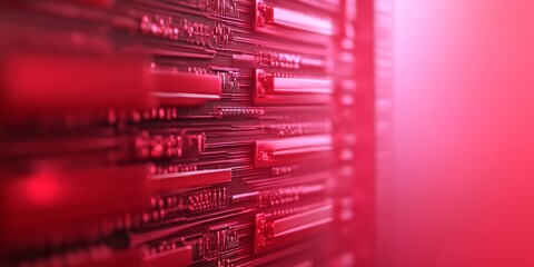 Poster - Aesthetic Cybersecurity Display Neon Circuit Board Texture in Modern Firewall Graphic - Enterprise Risk Management and Digital Policy Enforcement for Tech-Savvy Business Solutions