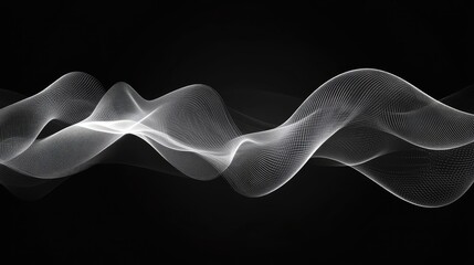 Poster - Abstract smoke patterns on a black background with flowing, wispy details.