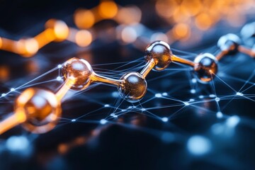 Poster - A minimalist depiction of interconnected dots and lines forming a branching path, symbolizing identifying connections and networks