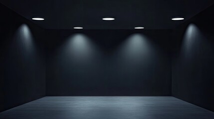Poster - Dark black background with a smooth, plain texture, featuring soft light reflections for a sleek and professional look.