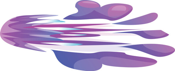 Aufkleber - Abstract purple and blue shape moving fast, creating a sense of speed and dynamism