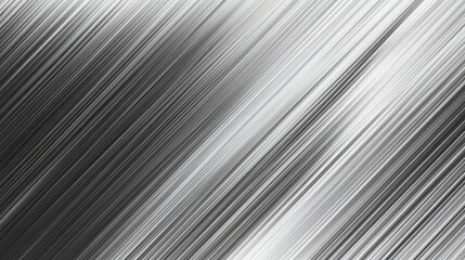 Poster - High-tech inspired abstract gradient from silver to white with fine metallic lines and smooth transitions.