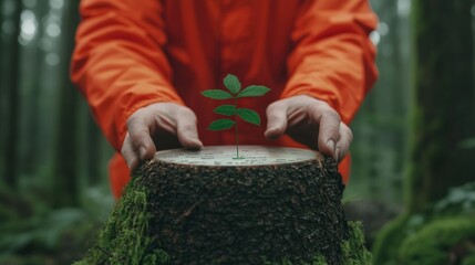 Poster - Eco-Tech Monitoring Digital Caliper Assessing Tree Growth on Mossy Stump - Advanced Forest Conservation and Biodiversity Research for Ecological Innovation